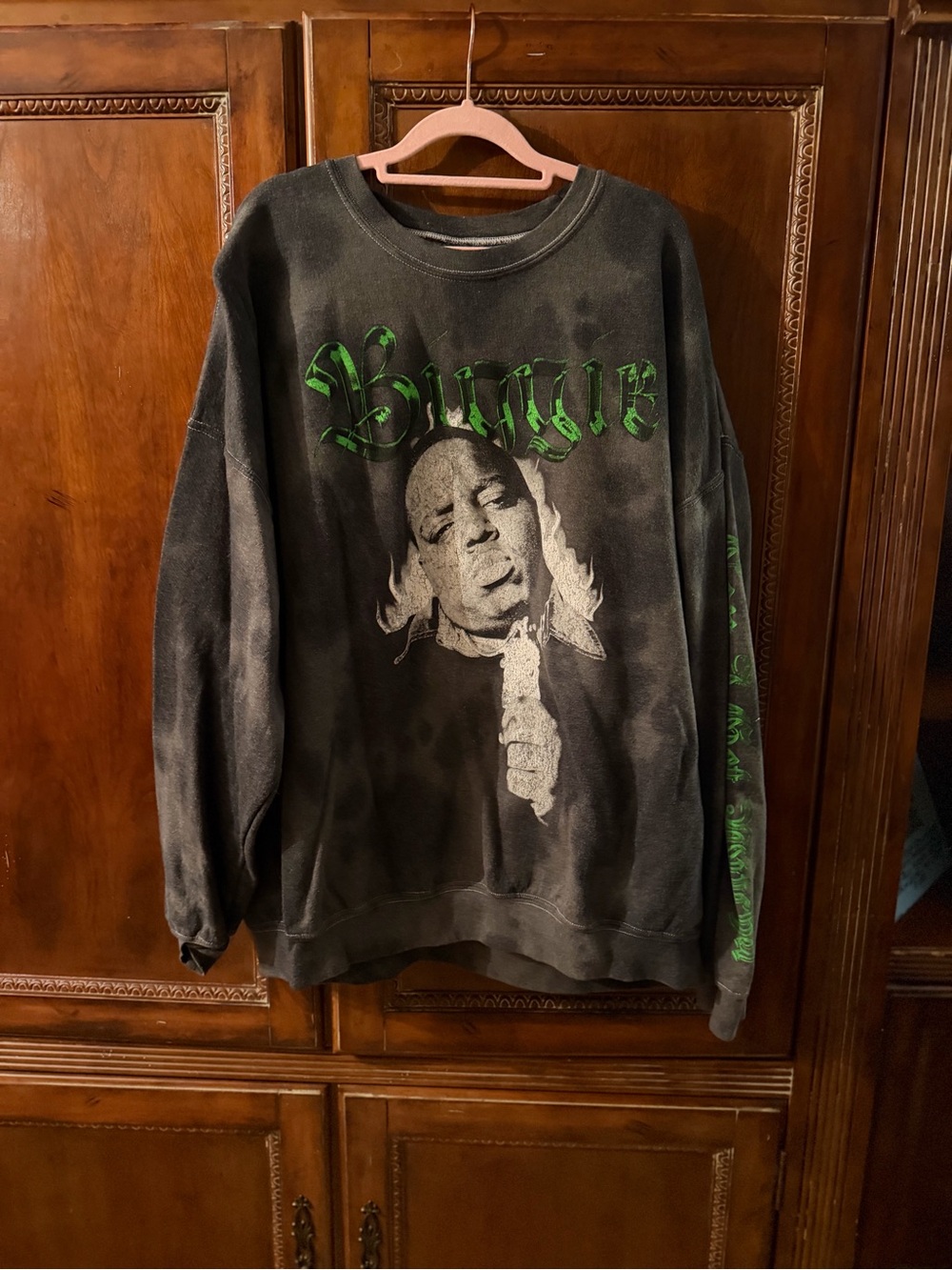 Urban outfitters Biggie Graphic oversized Crewneck Sweatshirt - Green Accent